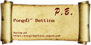 Pongó Bettina névjegykártya