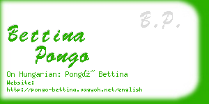bettina pongo business card